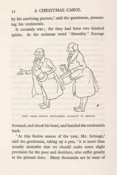 Portly Gentlemen - A Christmas Carol by Arthur Rackham